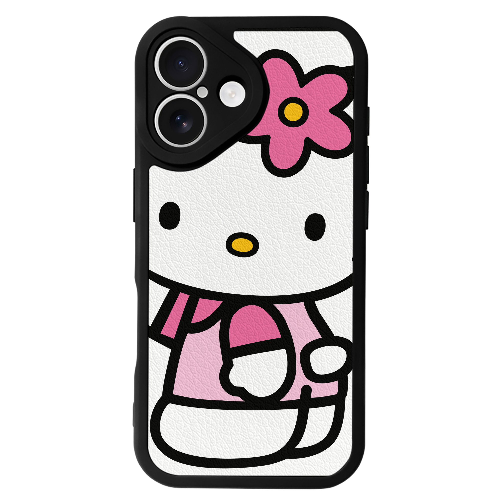 （画像用） Hello Kitty ハローキティ 【iPhone 16シリーズ対応】シリコンスマホケース（レザー調） 材質：シリコン